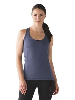 Lululemon Sculpt It Singlet Tank Top Size 6 Greyvy Luxtreme Light W1NI1S